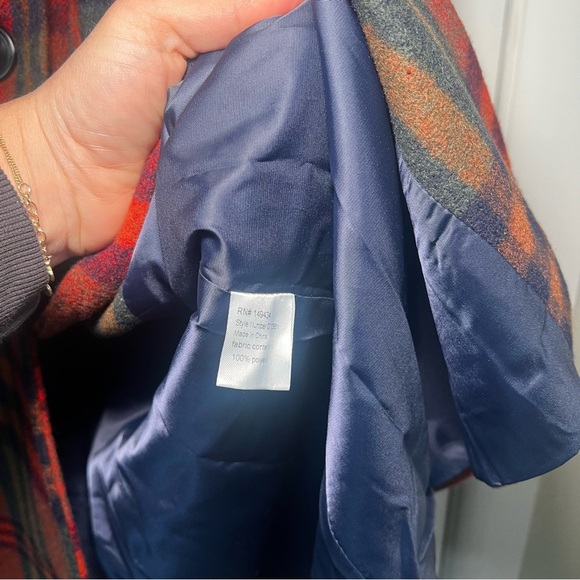 NWT French Mauve plaid button front collared‎ jacket - Picture 4 of 5